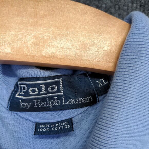 Polo by Ralph Lauren Men's Polo Shirt Blue XL Short Sleeve High Low Hem - Picture 11 of 14